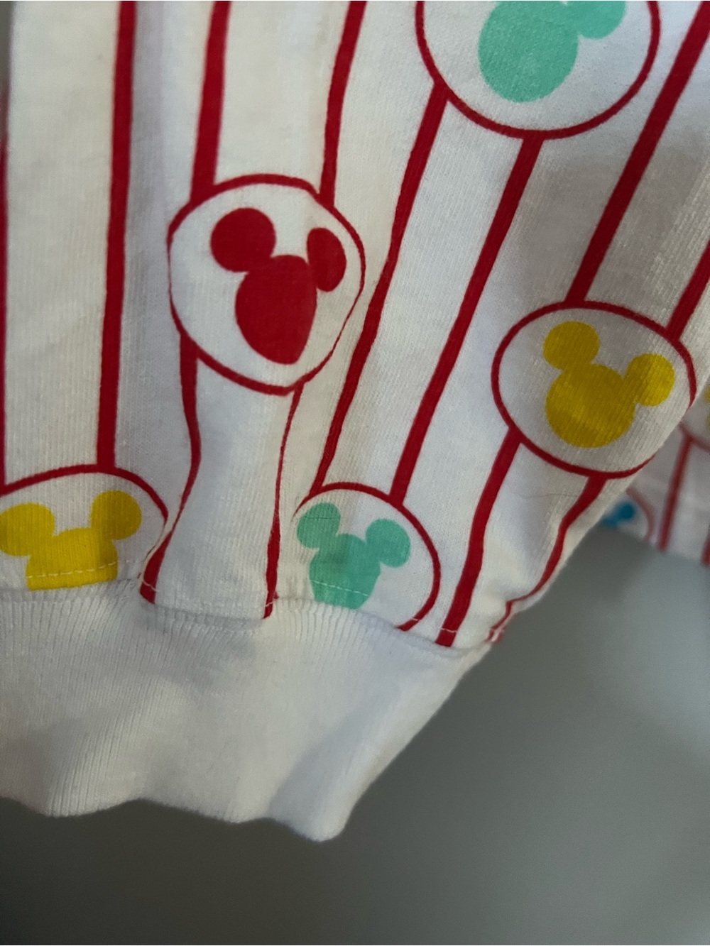 Disney Parks Popcorn + Ballon Spirit Jersey Striped Pattern Multicolored Mickey - Picture 8 of 14